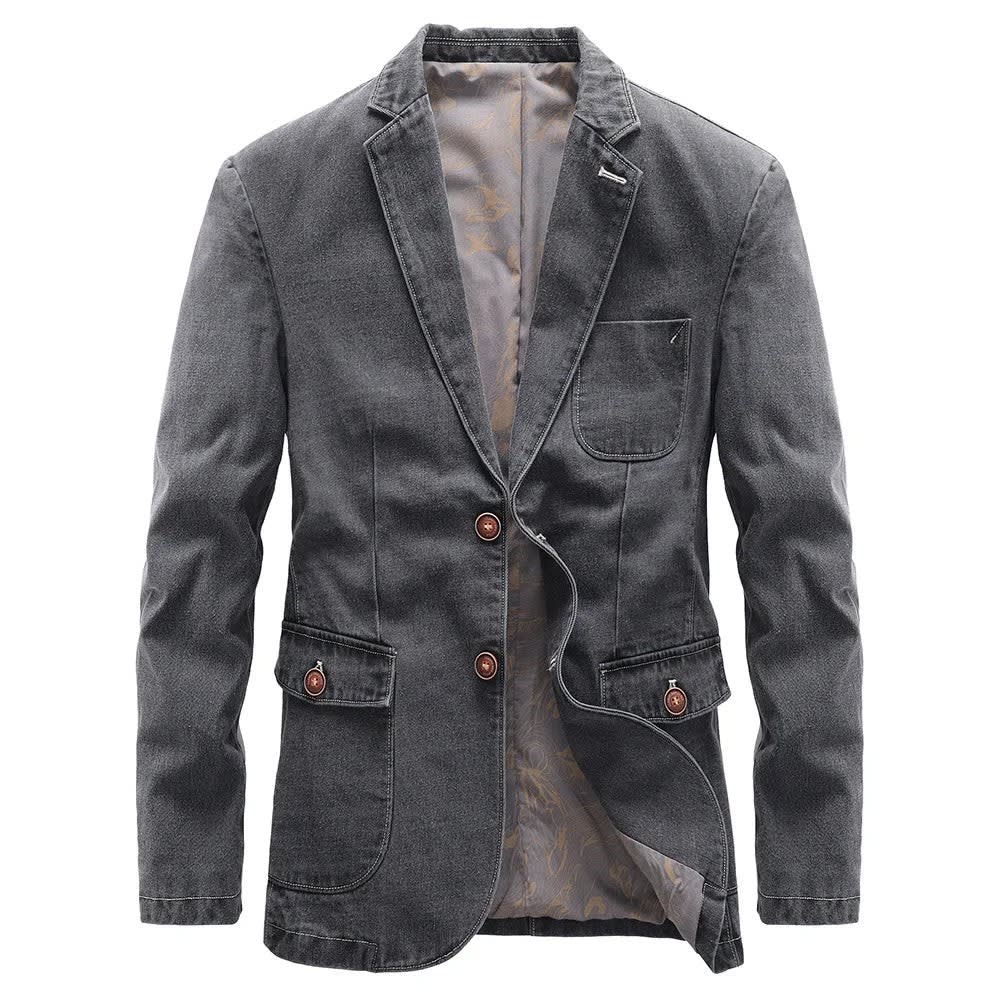 Men's Vintage Wash Denim Blazer | Lachlan_7