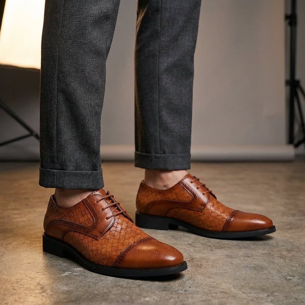 Men's Italian Leather Brogue Shoes | Phelan_9