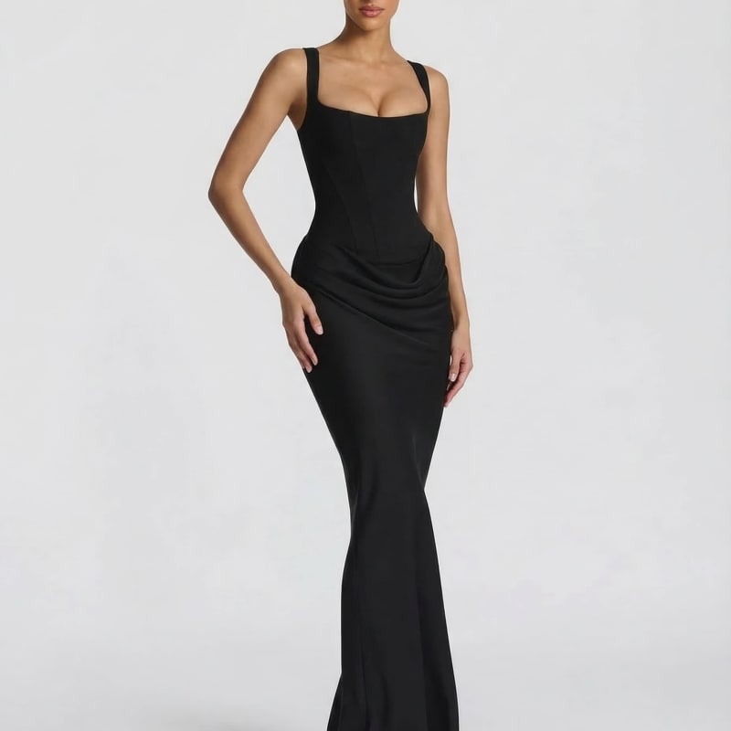 Women's Corset Bodice Maxi Dress | Cressida_1