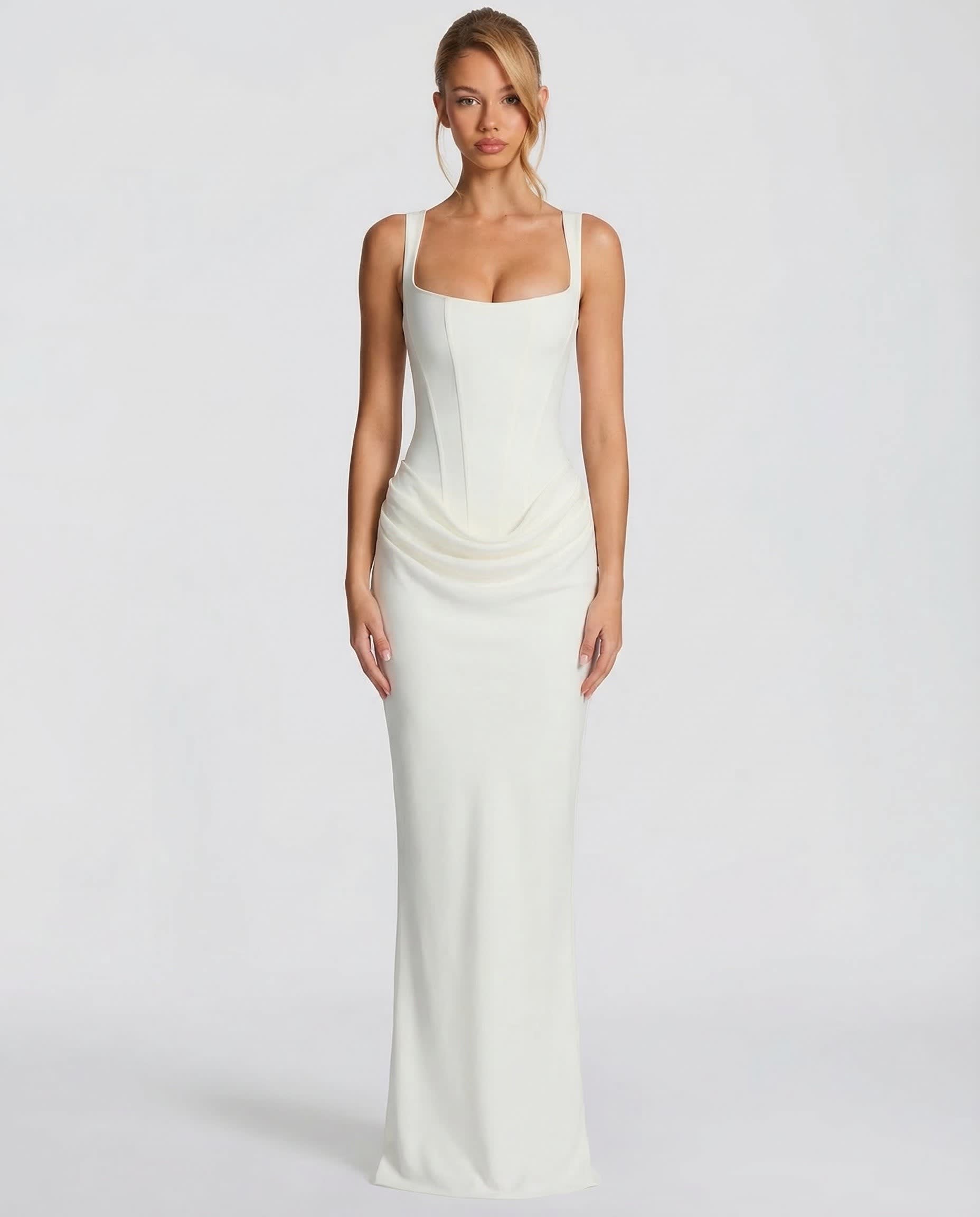 Women's Corset Bodice Maxi Dress | Cressida_5