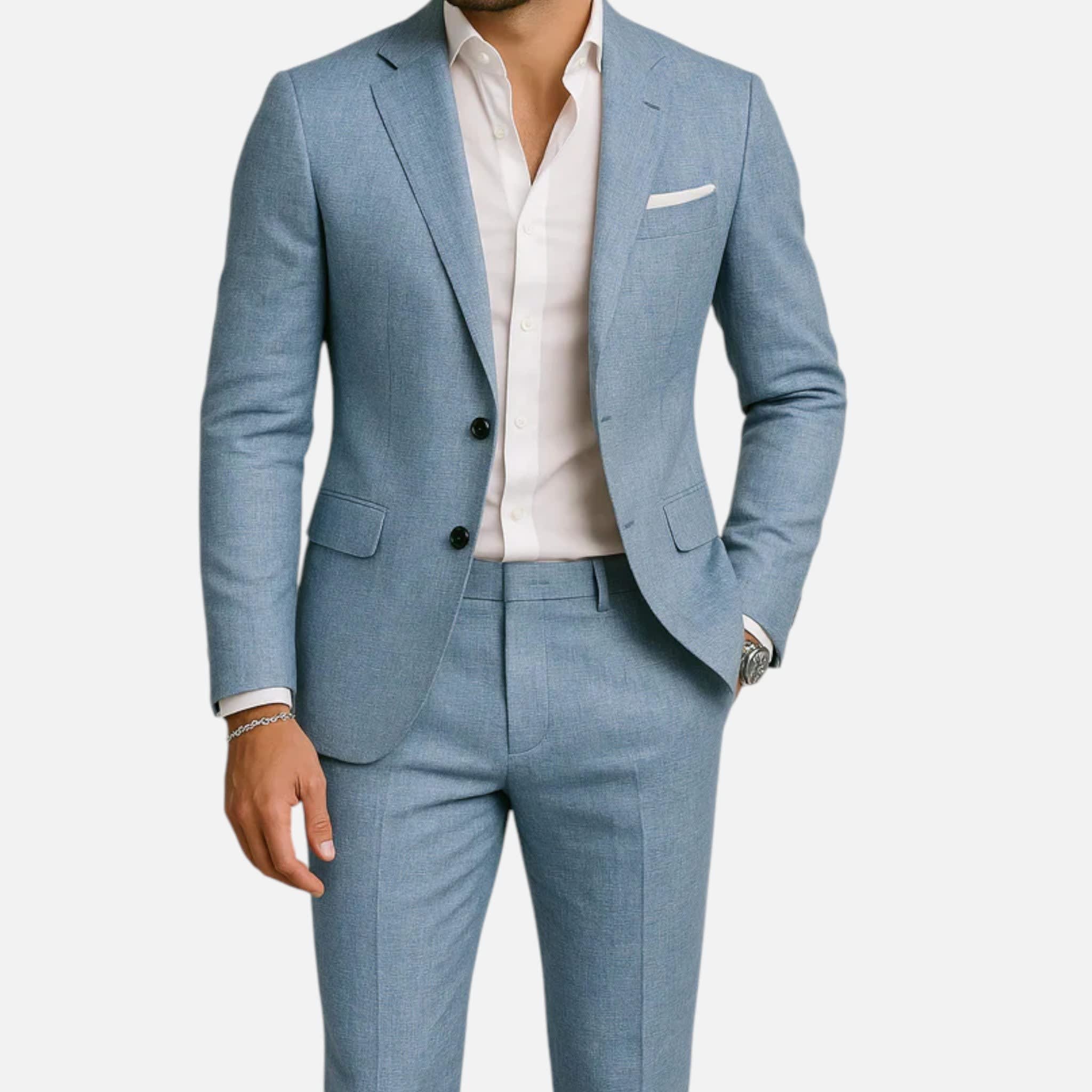 Men's Linen Two-Piece Suit | Kieran_5