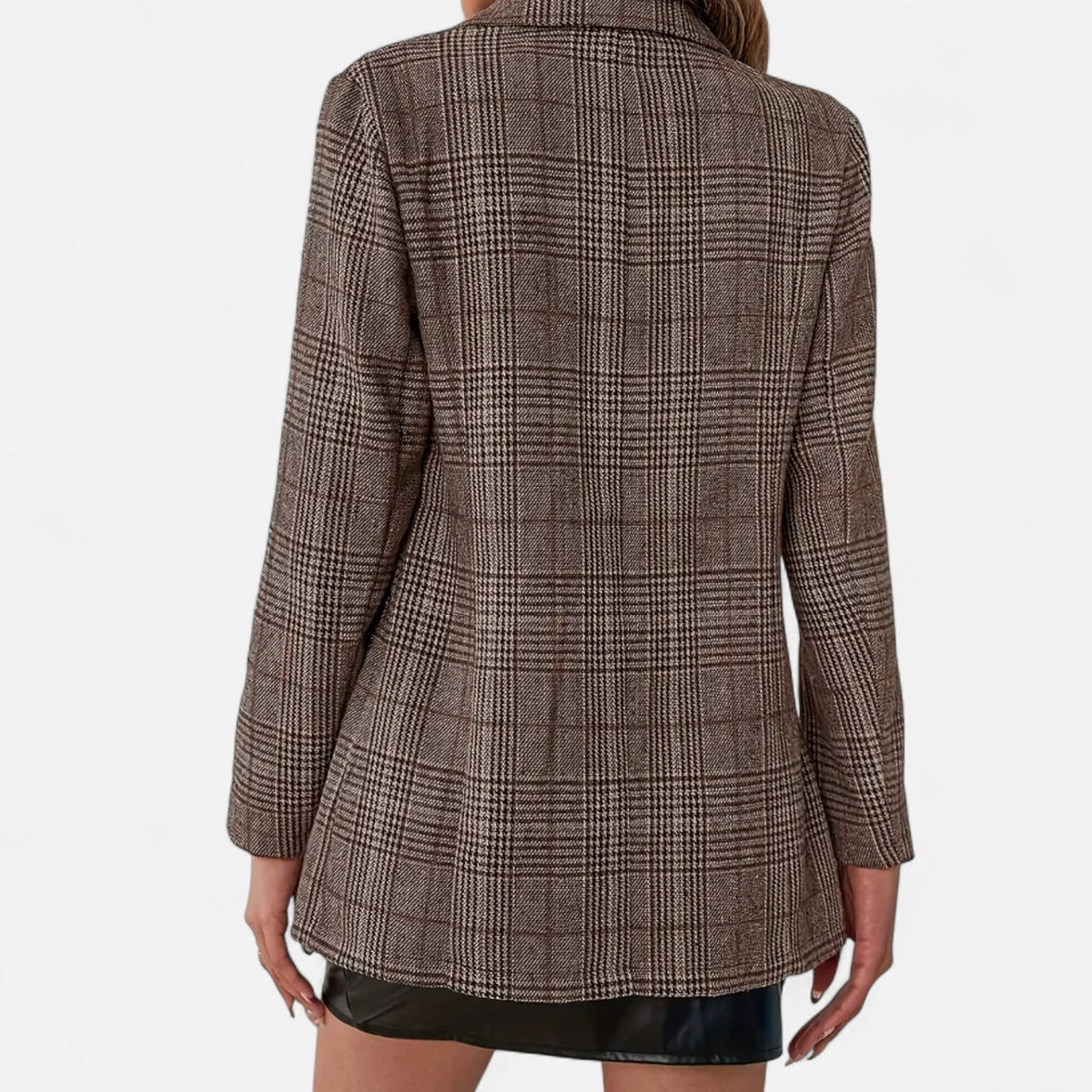 Women's Single Breasted Plaid Blazer | Jordan_4