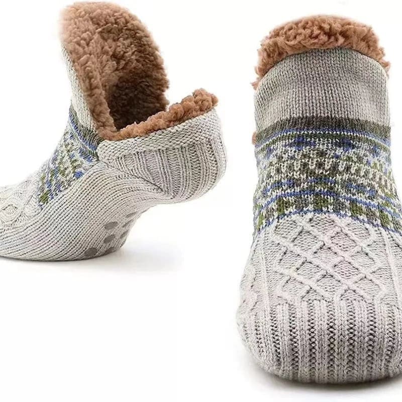 Women's Fleece Lined Knitted Slipper Socks | Beverley_1