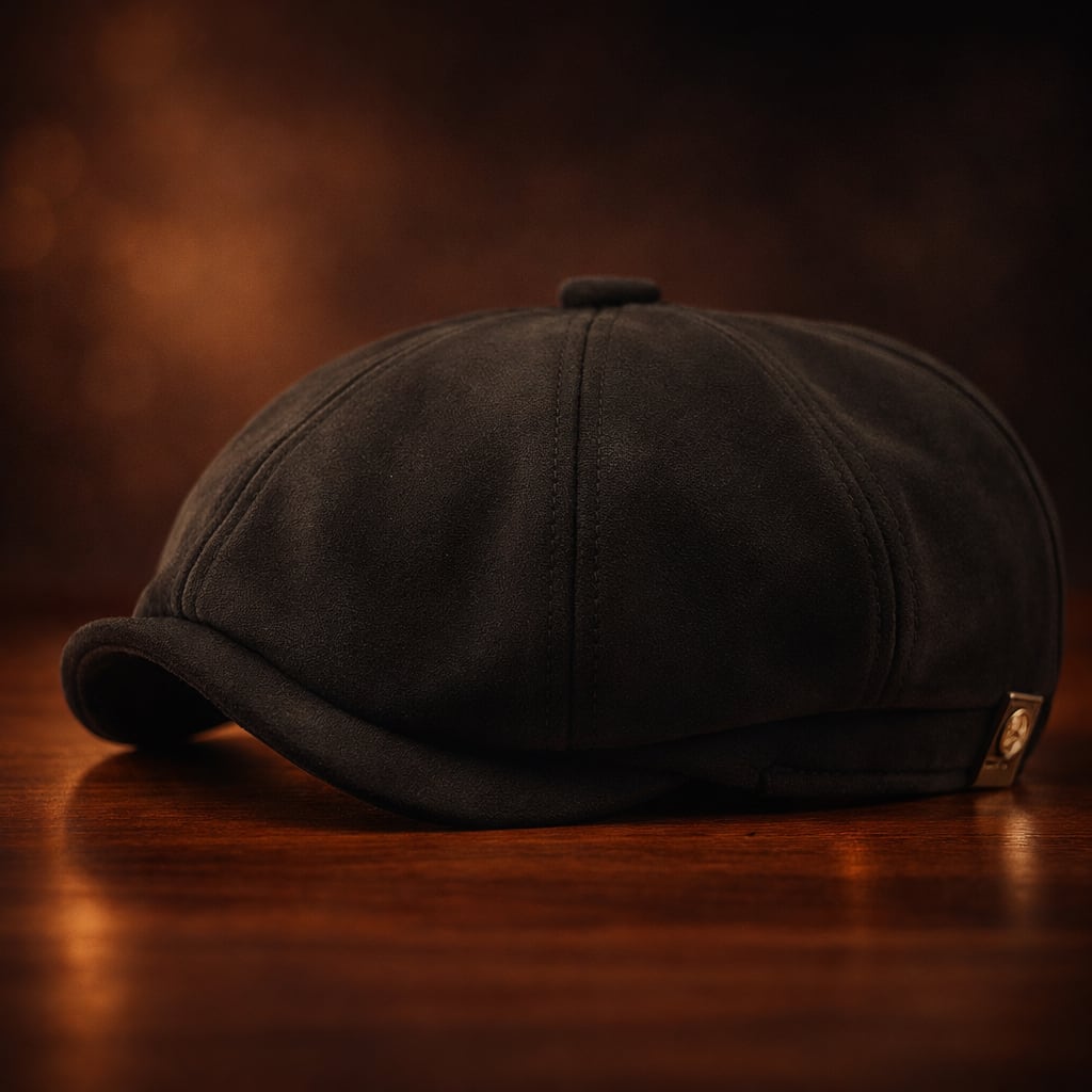 Men's Faux Suede Newsboy Cap | Geraint_4