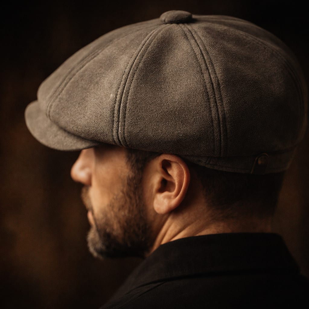 Men's Faux Suede Newsboy Cap | Geraint_7