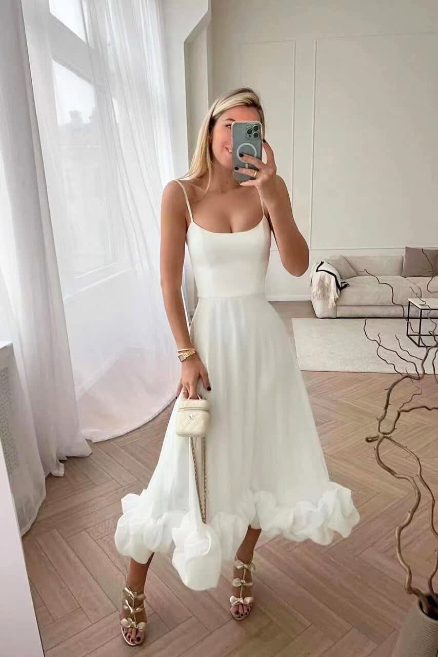 Women's Ruffle Hem Maxi Homecoming Dress | Katherine_2