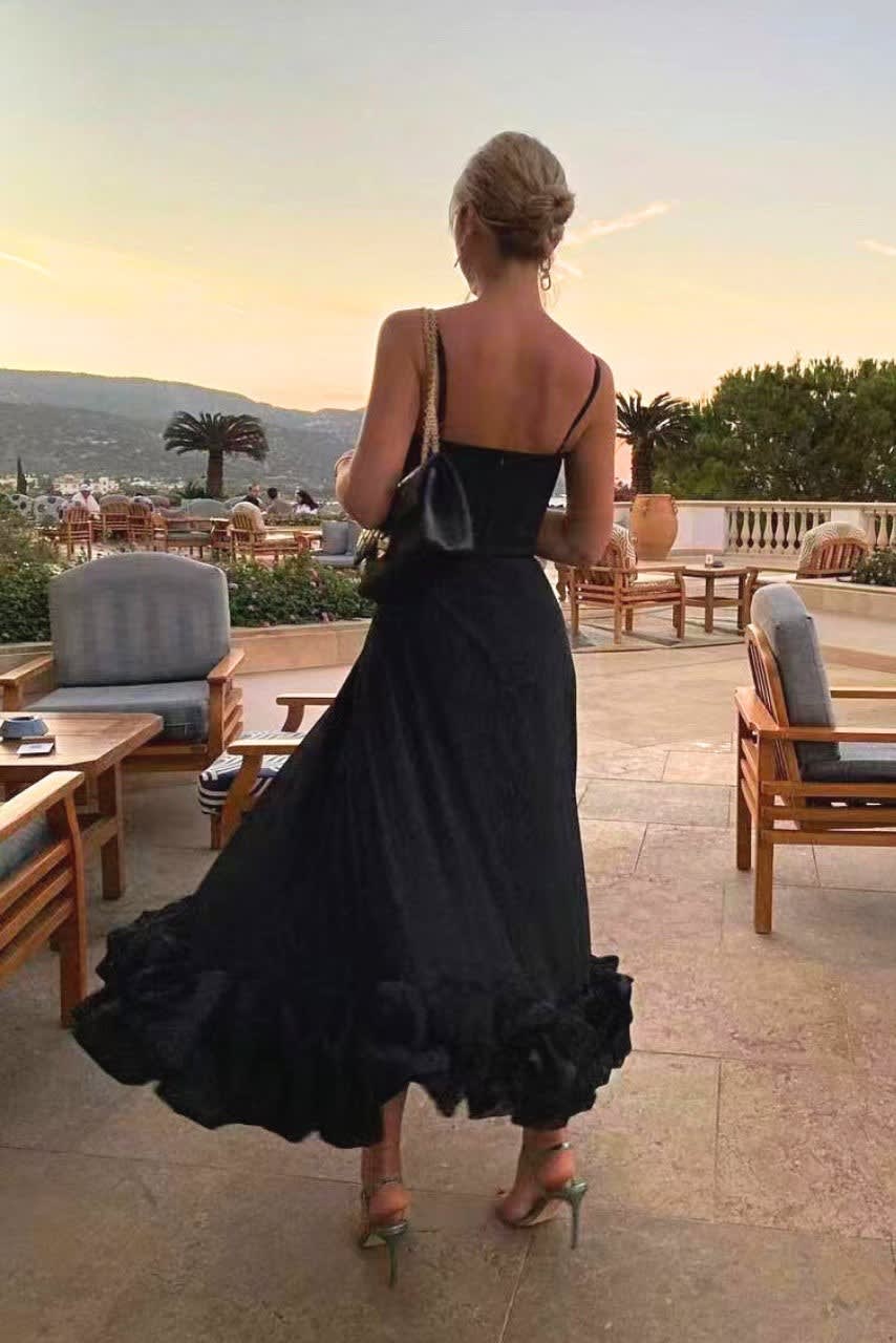 Women's Ruffle Hem Maxi Homecoming Dress | Katherine_4