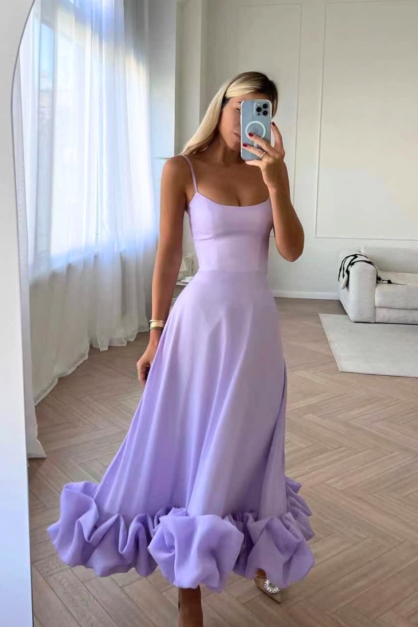 Women's Ruffle Hem Maxi Homecoming Dress | Katherine_6