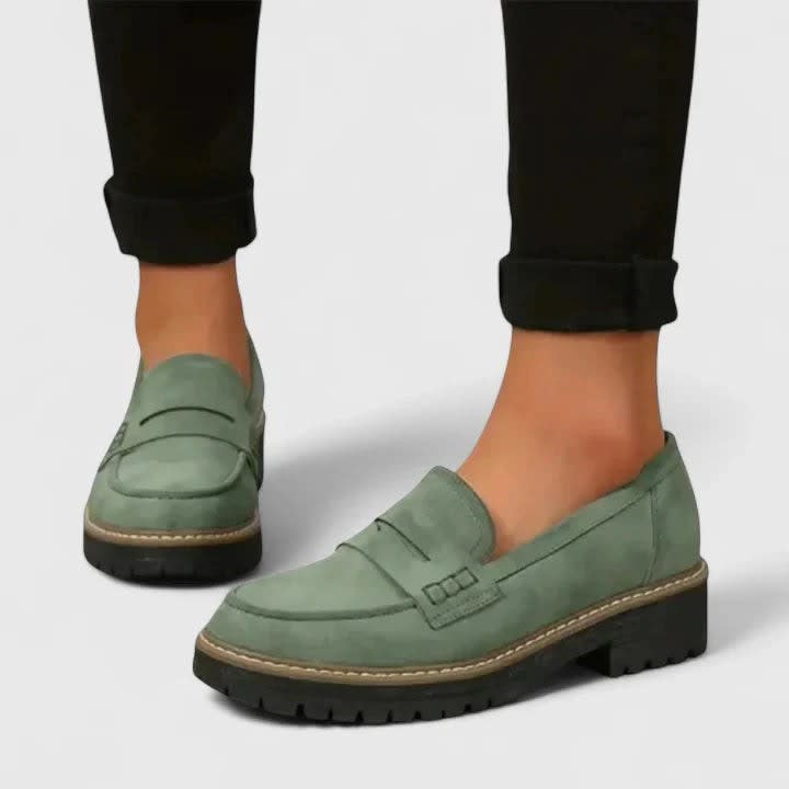 Women's Suede-Effect Lug Sole Orthopedic Loafers | Lisbet_5