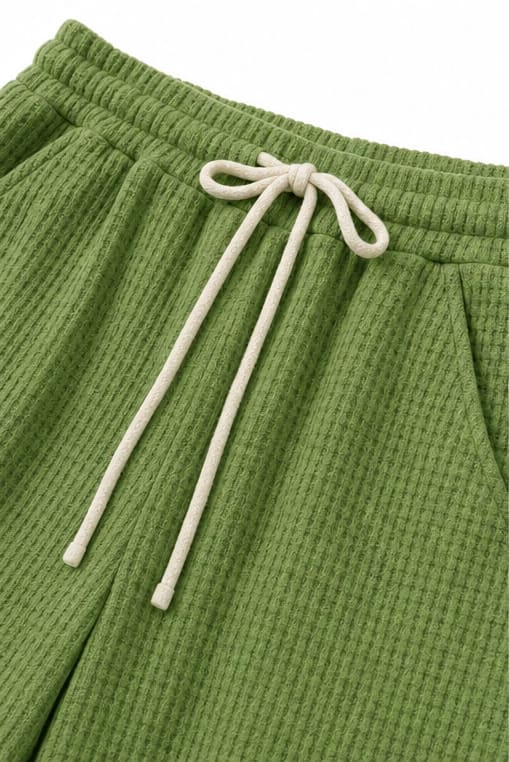Women's Waffle Knit Henley Lounge Set | Joy_8