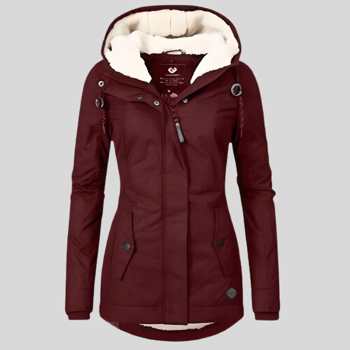 Women's Waterproof Fleece-Lined Rain Jacket | Delyth_10