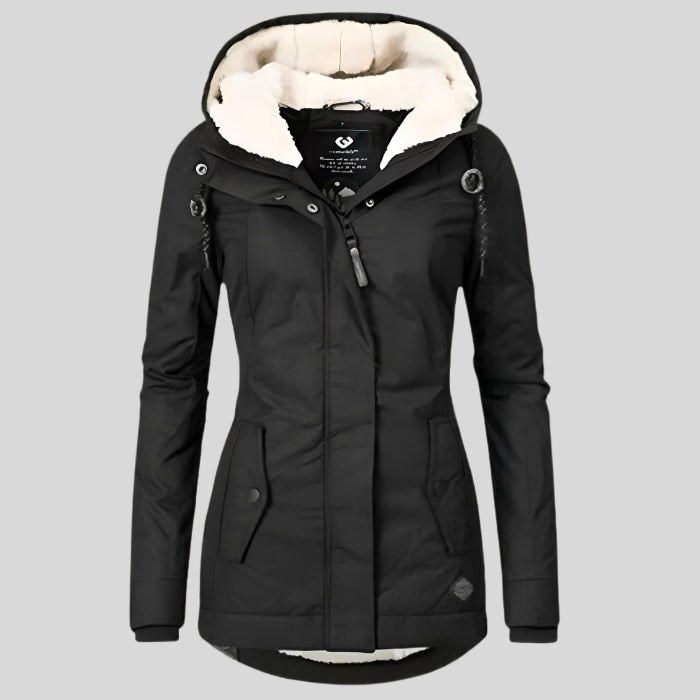 Women's Waterproof Fleece-Lined Rain Jacket | Delyth_6