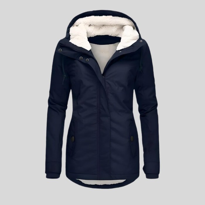 Women's Waterproof Fleece-Lined Rain Jacket | Delyth_7