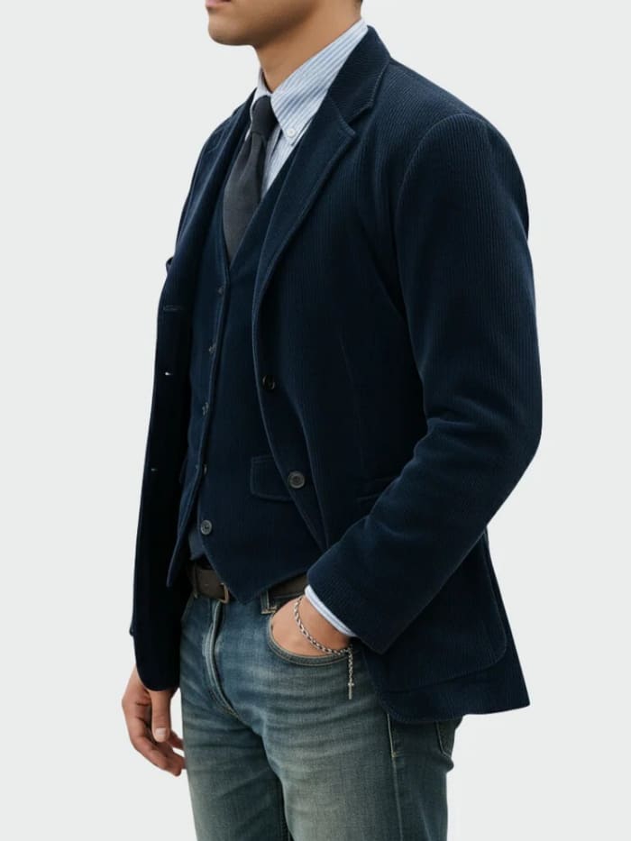 Men's Corduroy Blazer and Waistcoat Set | Lorcan_5