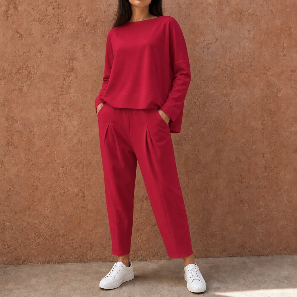 Women's Pleated Trouser Two-Piece Set | Johanna_17