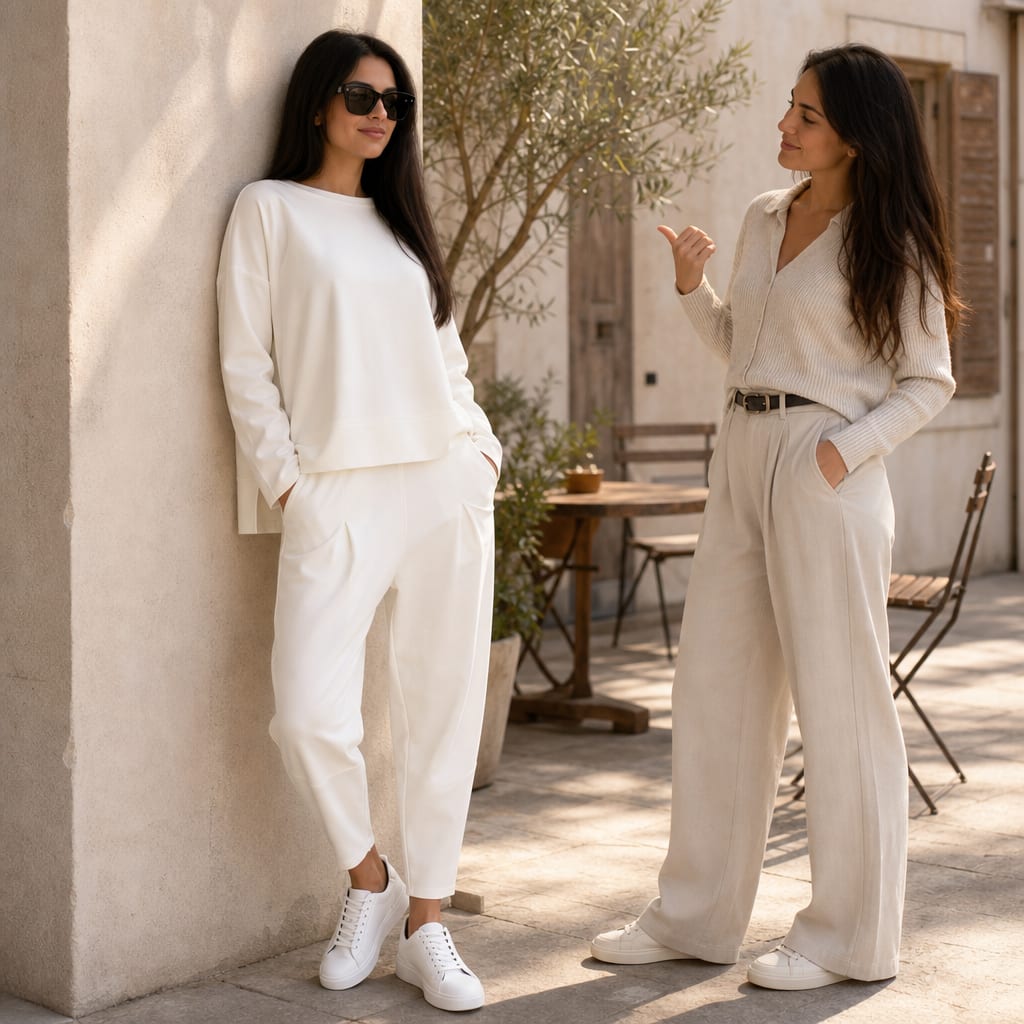 Women's Pleated Trouser Two-Piece Set | Johanna_3