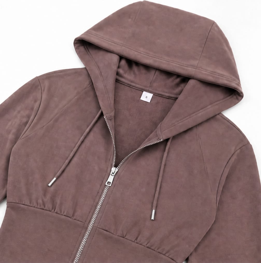 Women's Zip Hoodie Slim Fit Tracksuit | Michelle_8