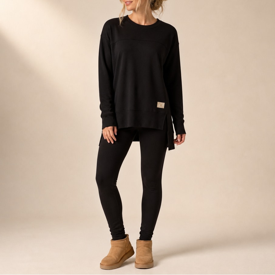 Women's Split Hem Sweatshirt Lounge Set | Kerry_14