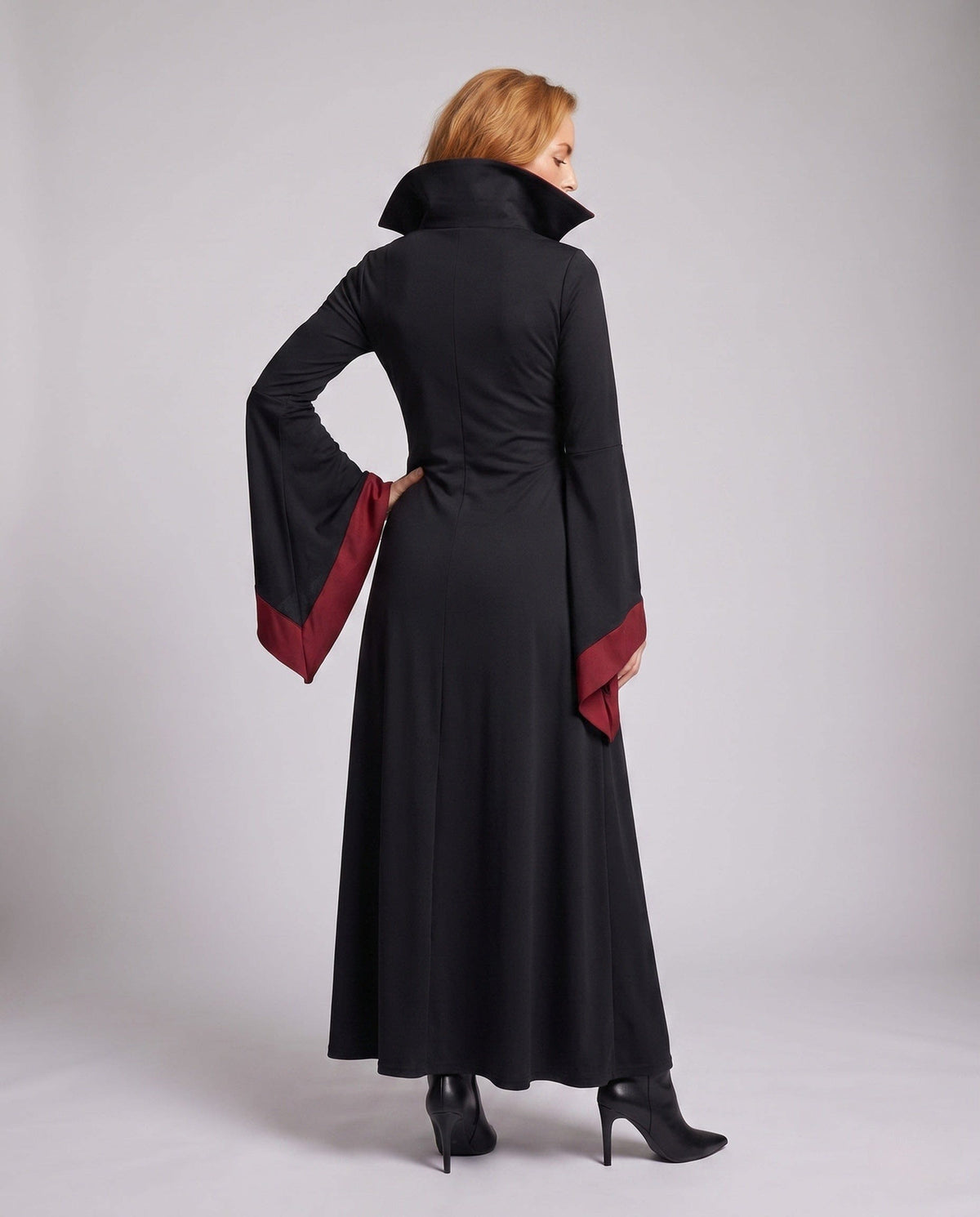Women's Gothic Vampire Costume Maxi Dress | April_4