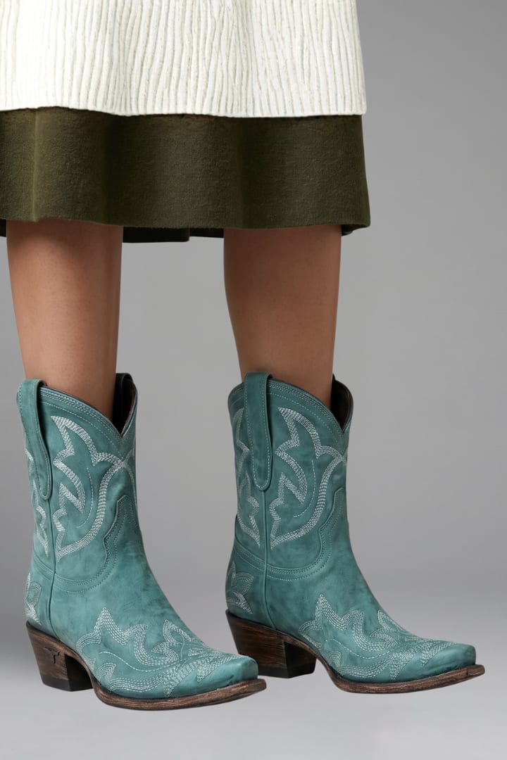 Women's Leather Western Ankle Boots | Ysabel_7