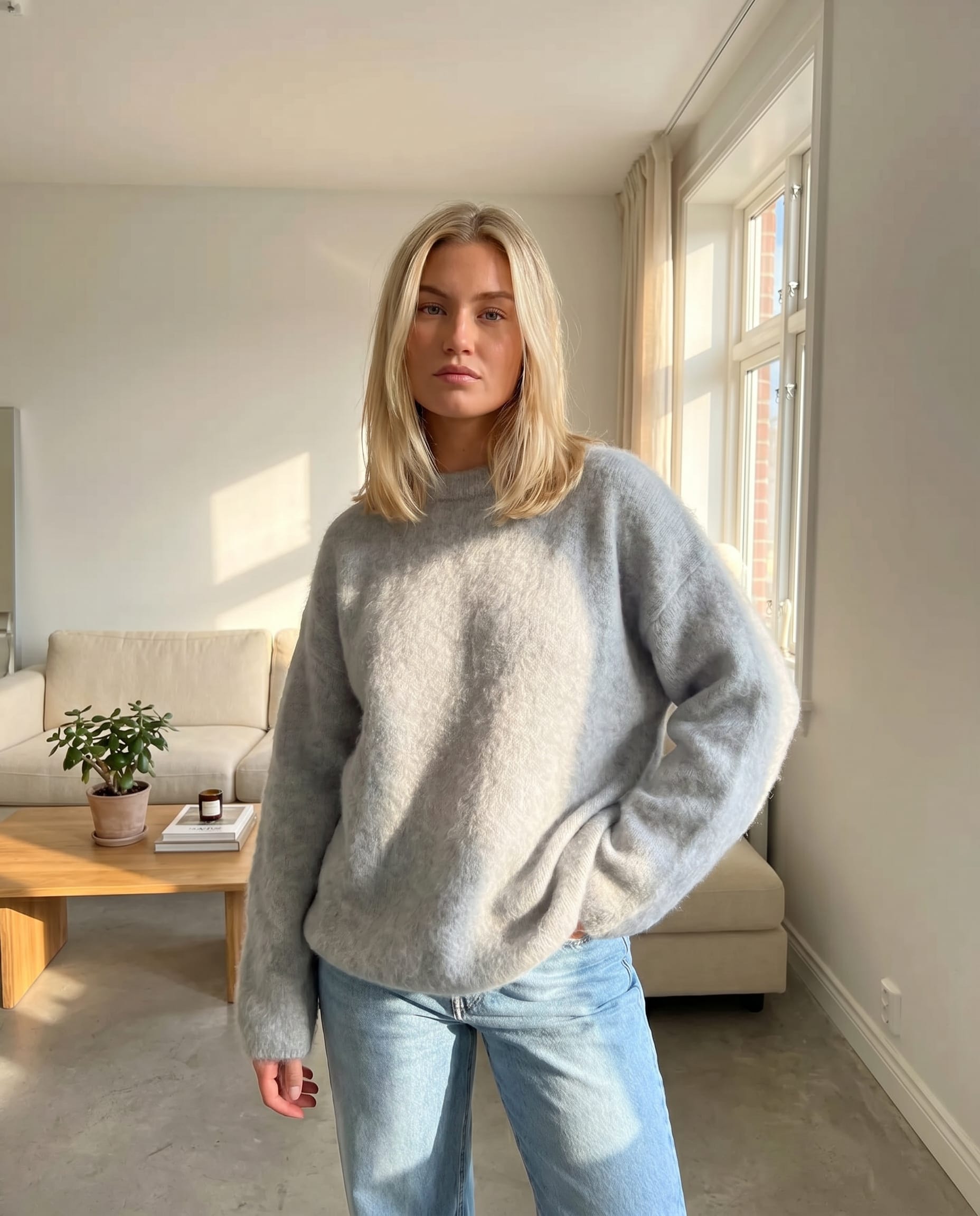 Women's Mohair Blend Knit Jumper | Clemmie_3