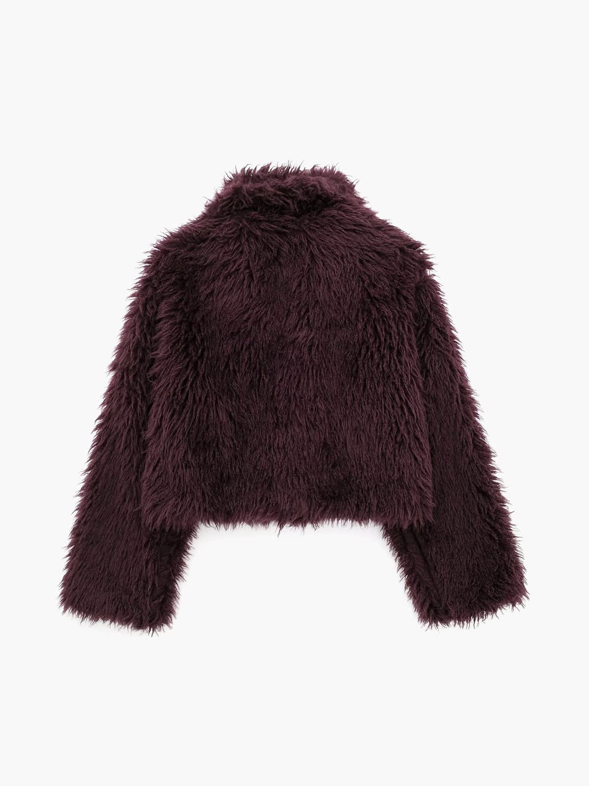 Women's Cropped Faux Fur Coat | Lleucu_6