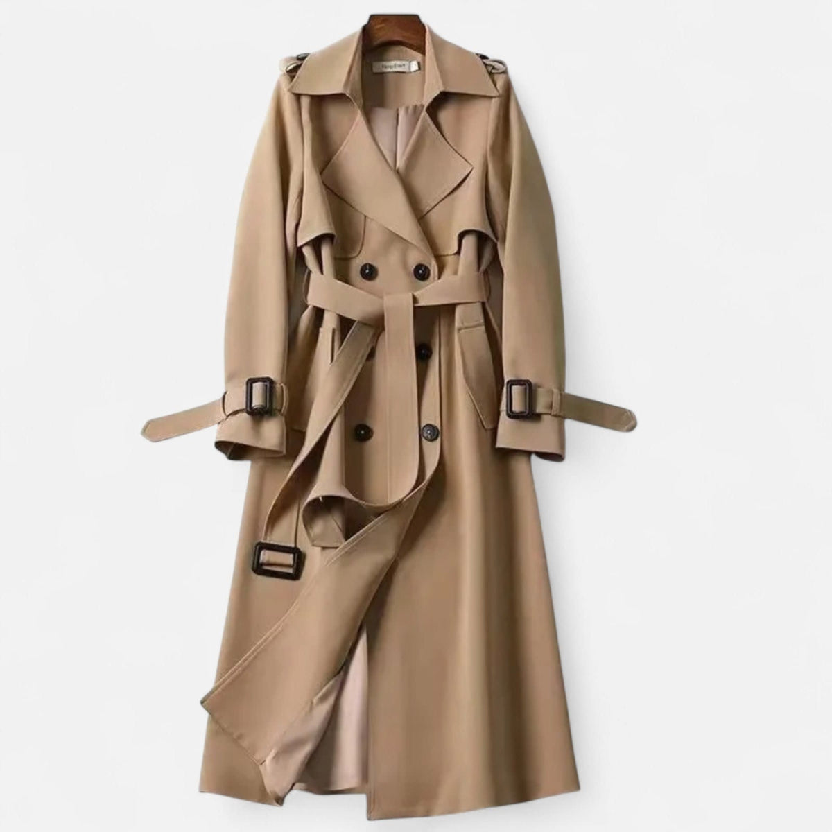 Women's Double-Breasted Belted Trench Coat | Alexia_4