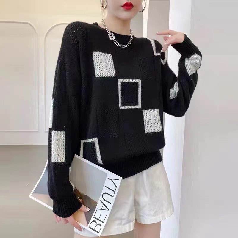 Women's Oversized Color Block Jumper | Ines_3