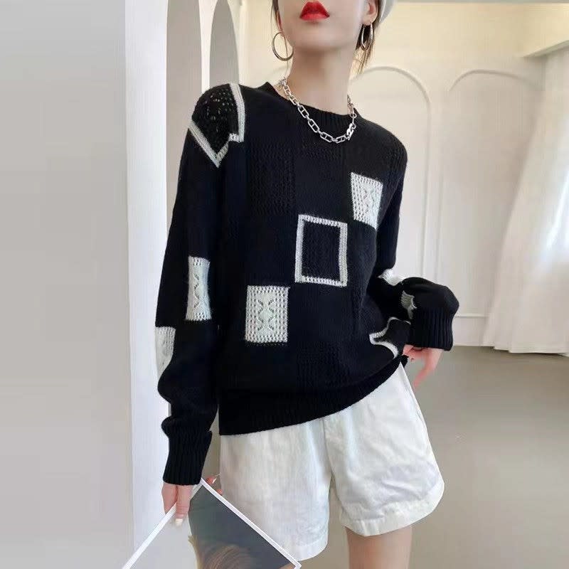Women's Oversized Color Block Jumper | Ines_4