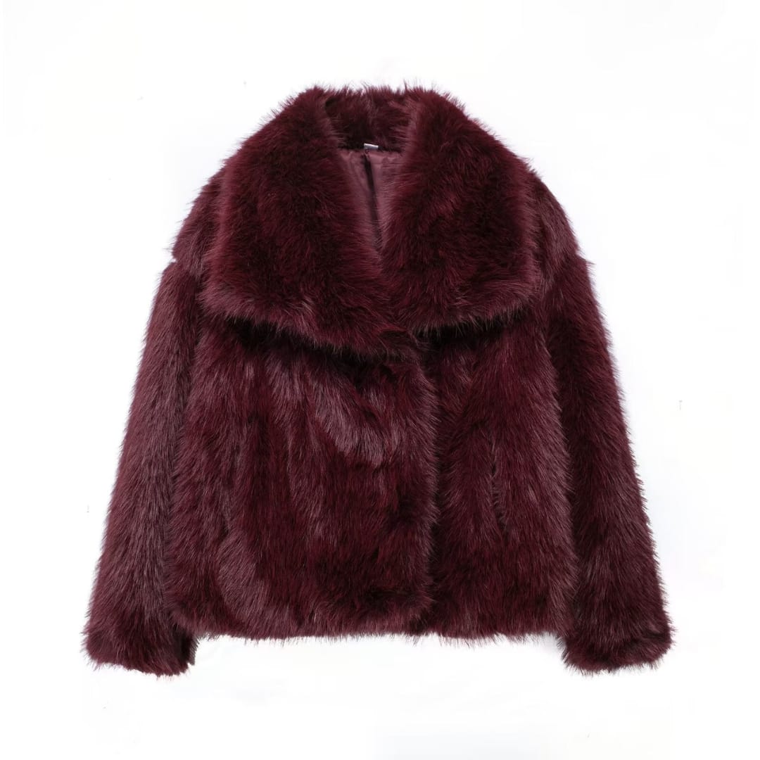 Women's Cropped Faux Fur Coat | Glenys_4