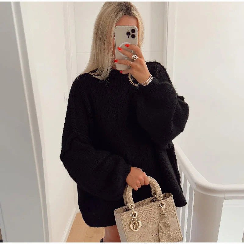 Women's Oversized Balloon Sleeve Jumper | Cissie_1