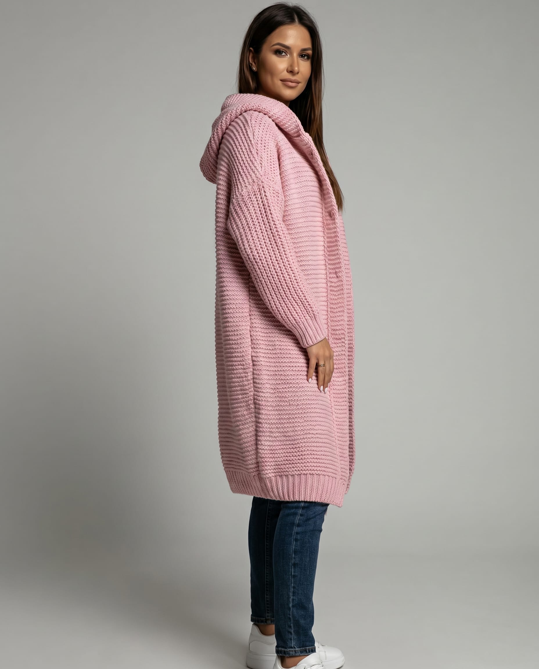 Women's Chunky Knit Hooded Cardigan | Zennor_3