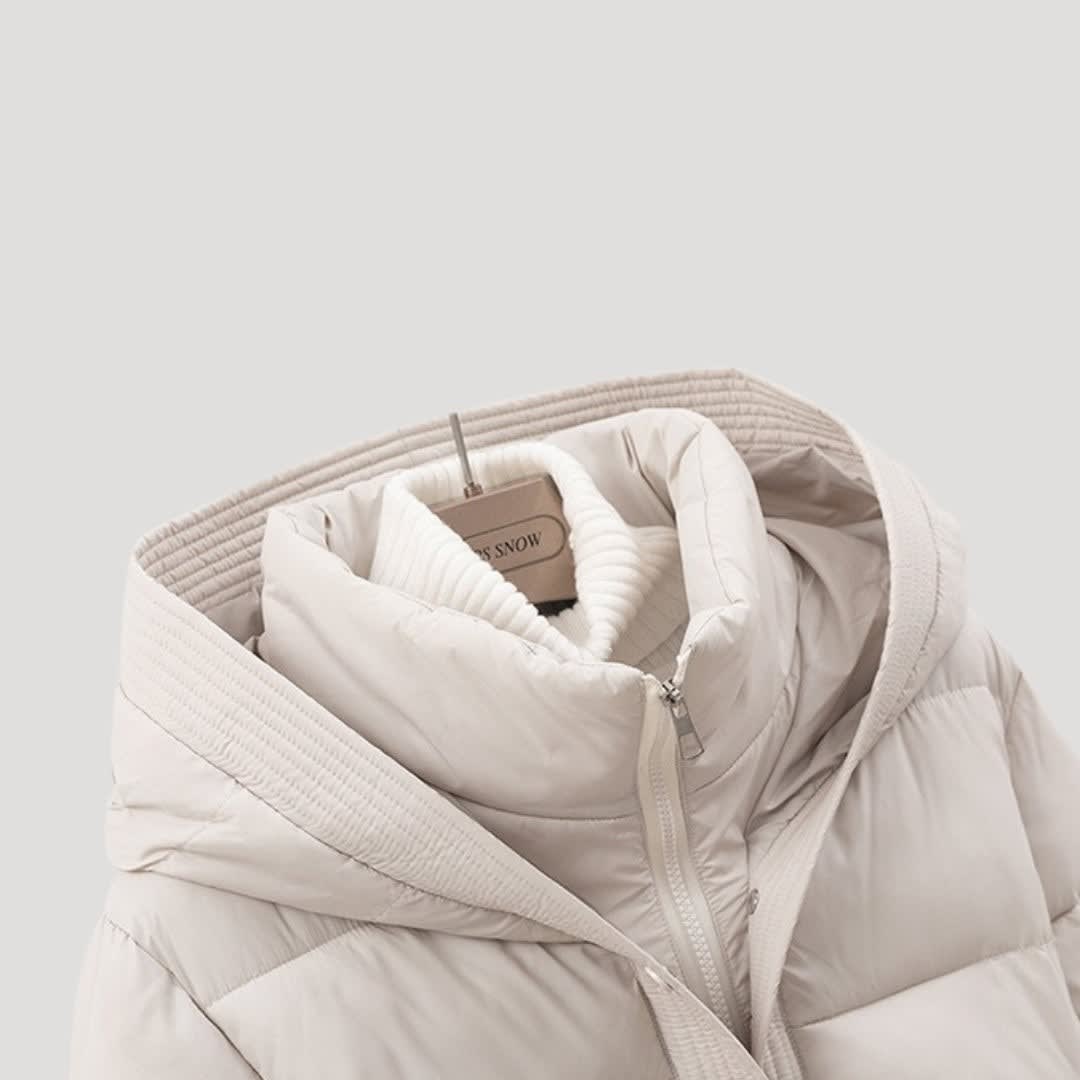 Women's Belted Hooded Puffer Jacket | Gwladys_4