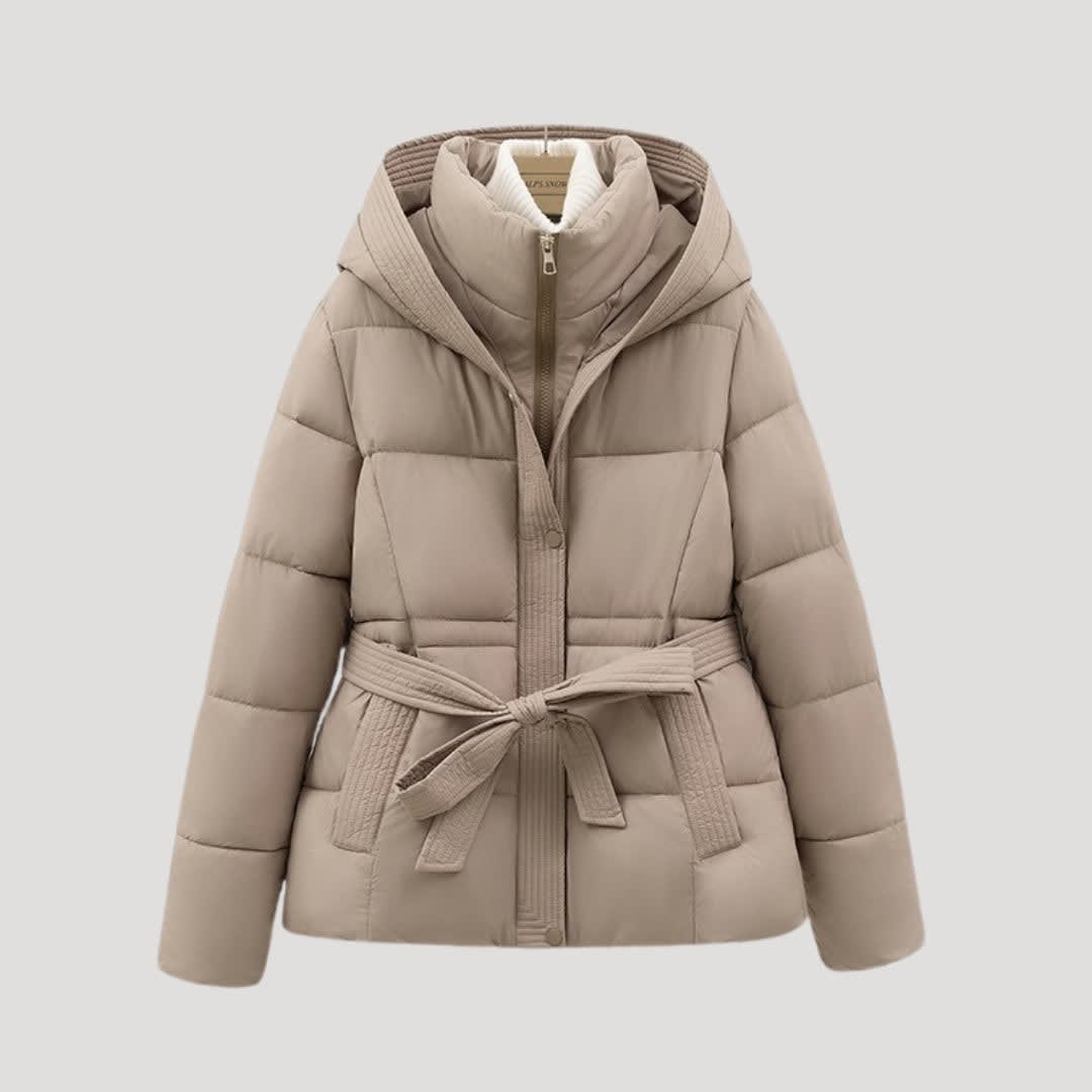 Women's Belted Hooded Puffer Jacket | Gwladys_7