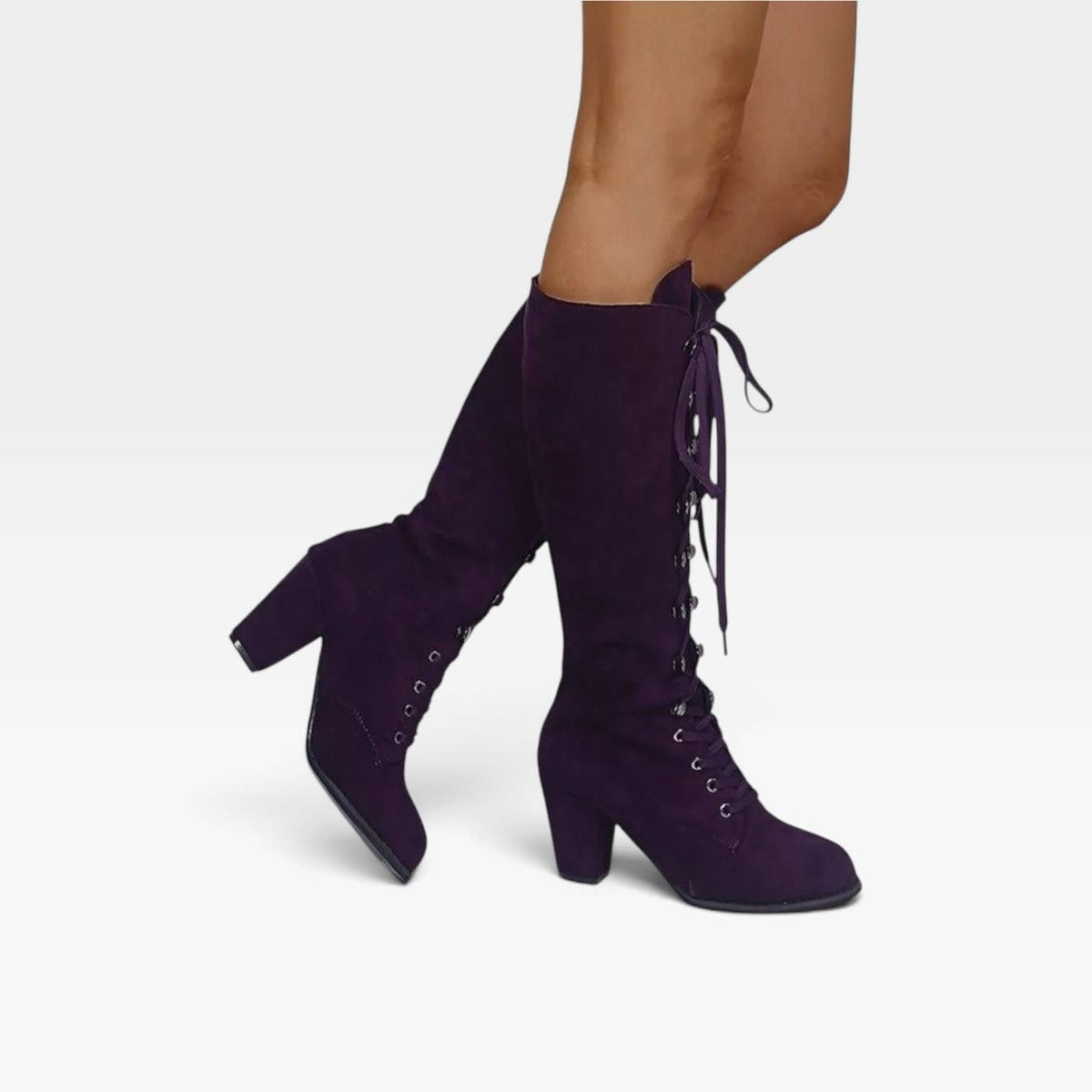Women's Lace-Up Knee High Boots | Christina_12