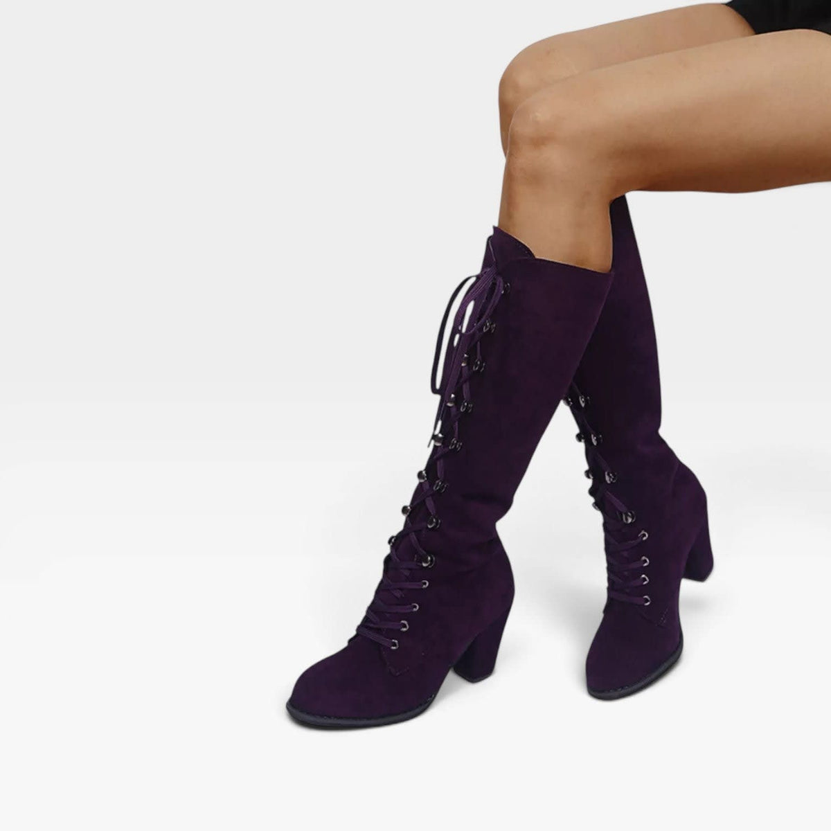 Women's Lace-Up Knee High Boots | Christina_13