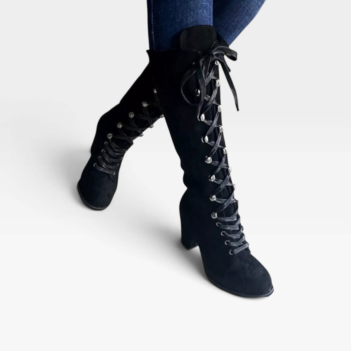 Women's Lace-Up Knee High Boots | Christina_4