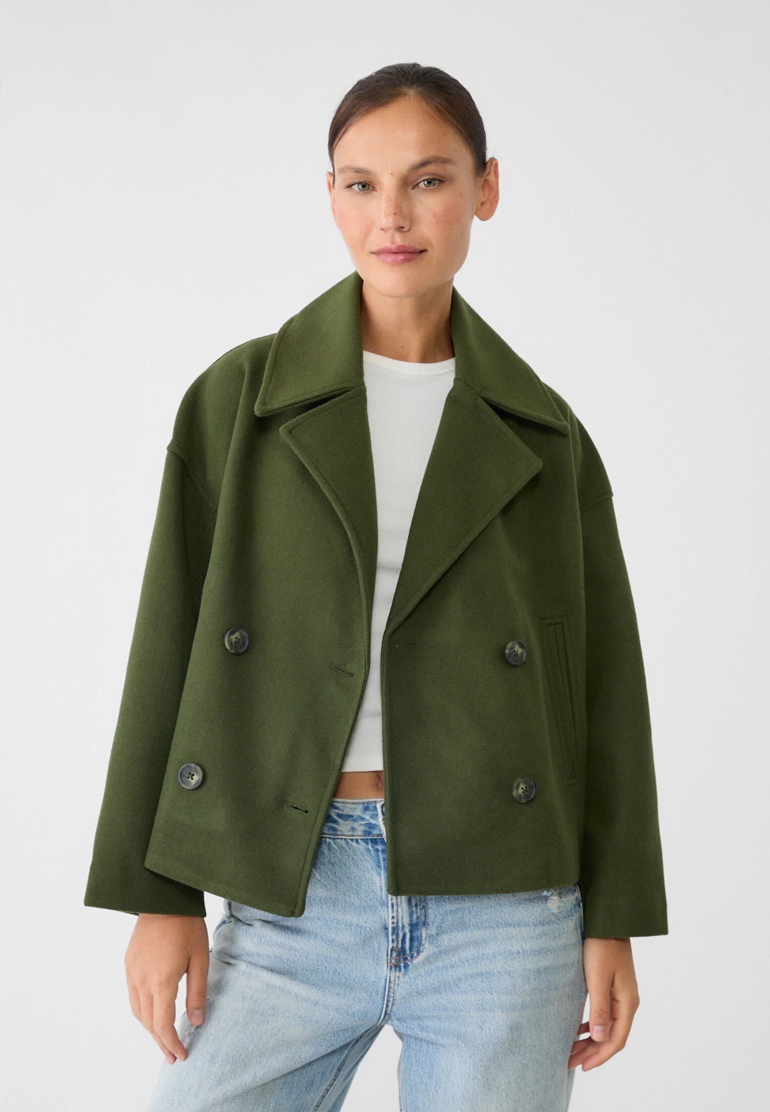 Women's Cropped Double-Breasted Jacket | Imogen_3