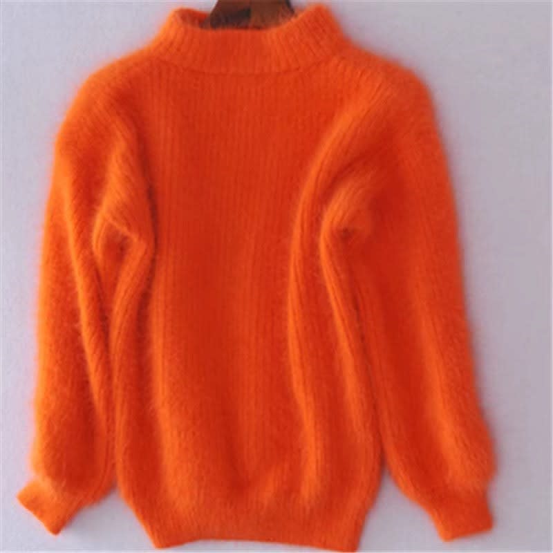 Women's Fluffy Knit Turtleneck Jumper | Tessa_6