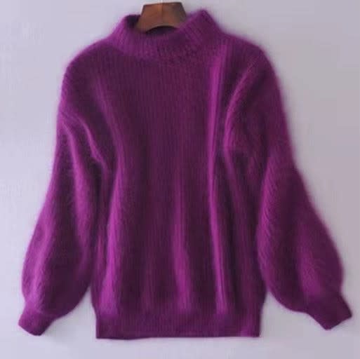 Women's Fluffy Knit Turtleneck Jumper | Tessa_8
