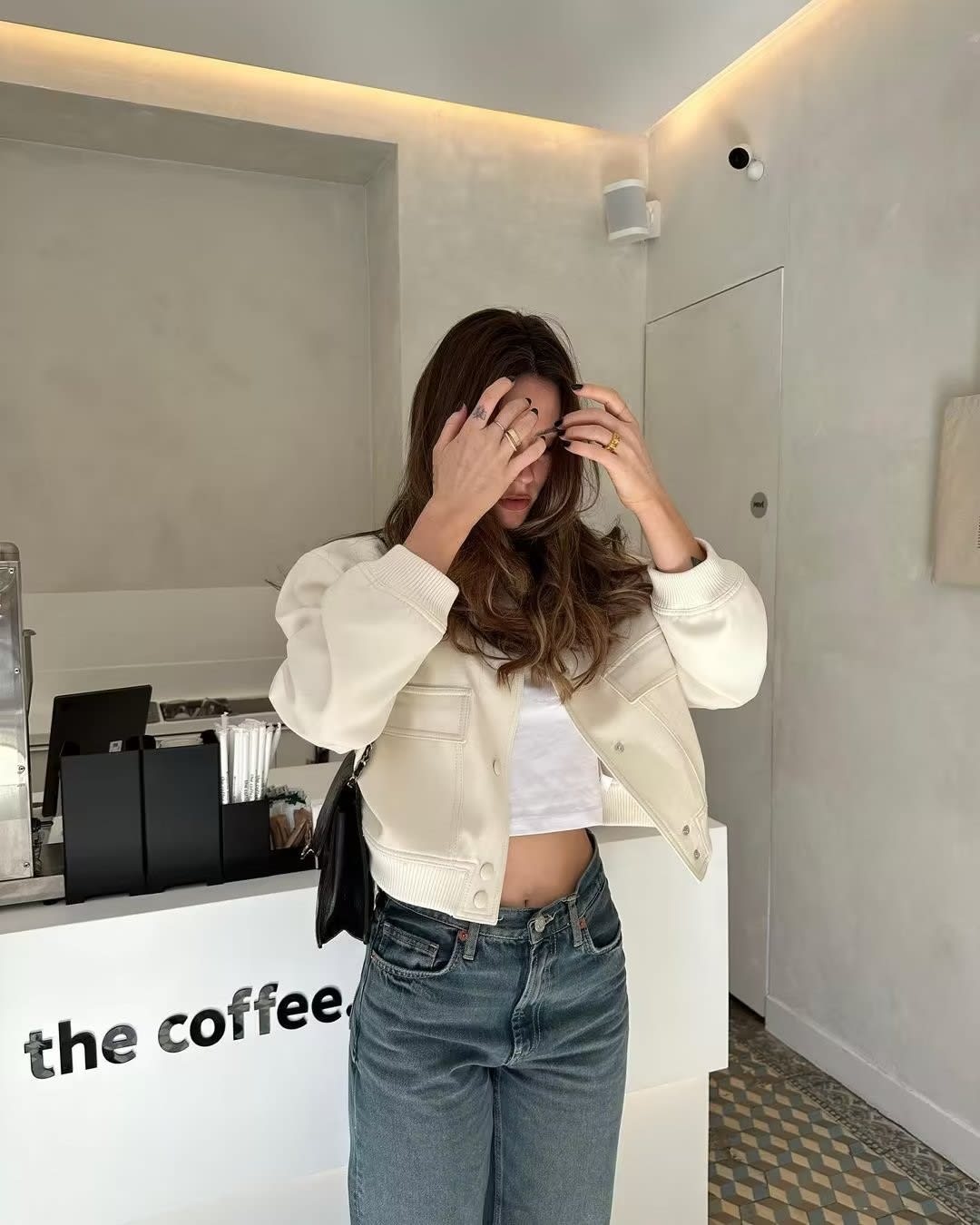 Women's Cropped Bomber Jacket | Dwynwen_2