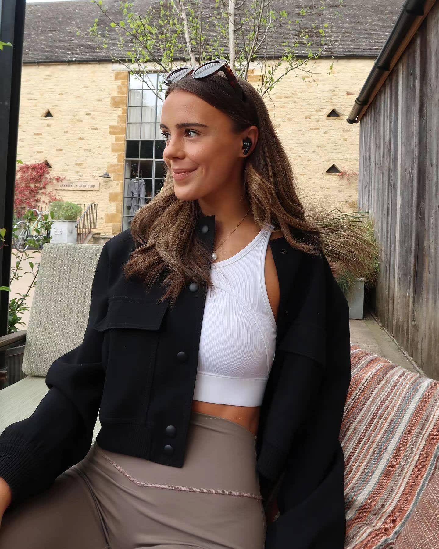 Women's Cropped Bomber Jacket | Dwynwen_6