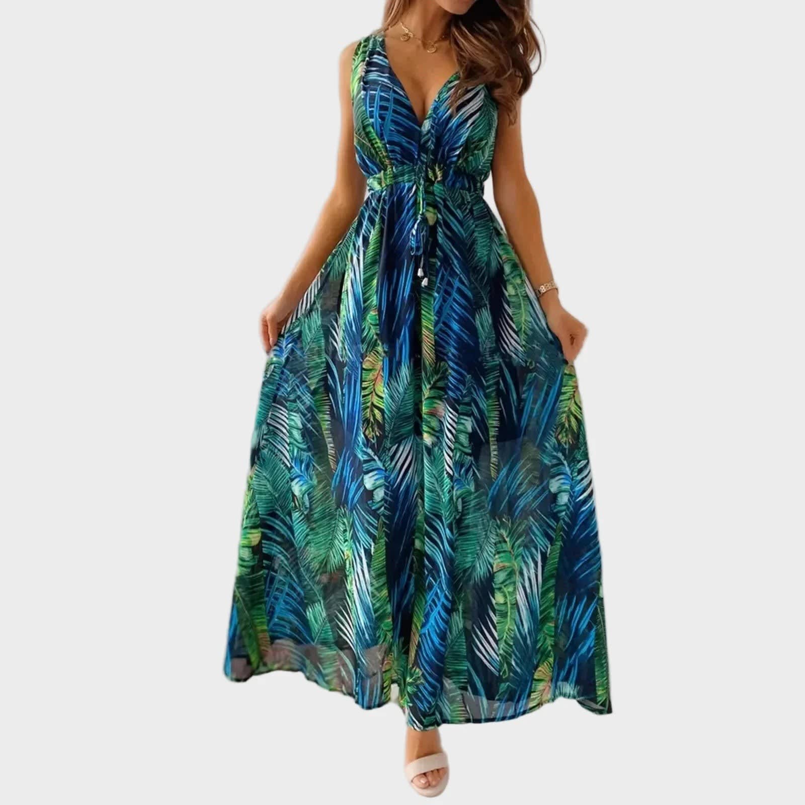 Women's Tropical Floral Maxi Dress | Brittany Douglas_2