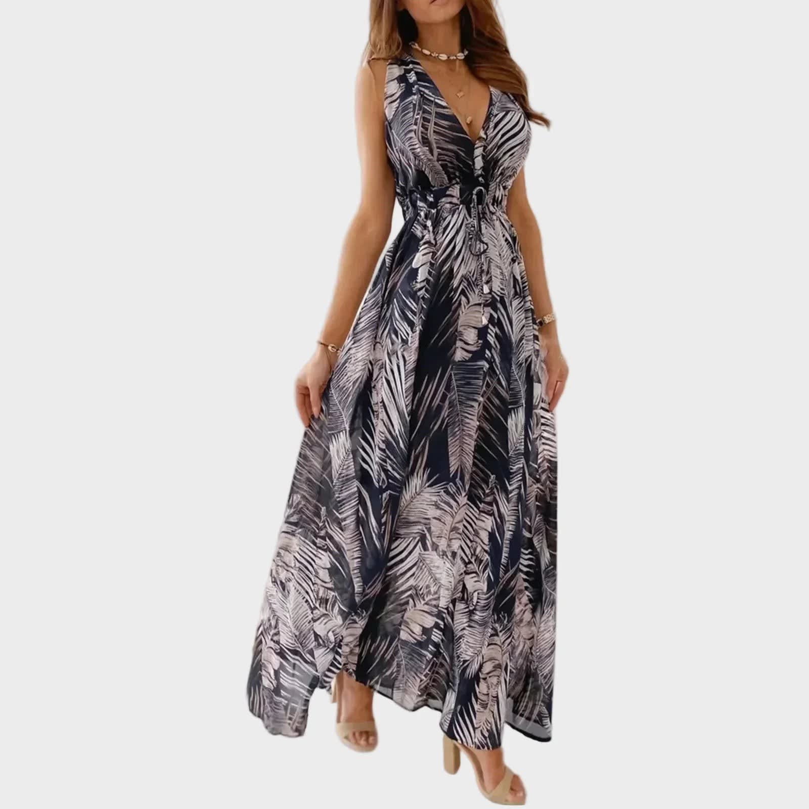 Women's Tropical Floral Maxi Dress | Brittany Douglas_3