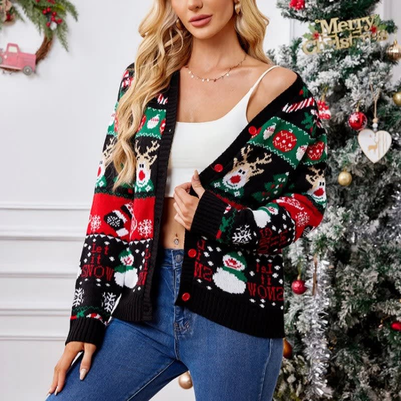 Women's Christmas Knit Cardigan | Oriel_4