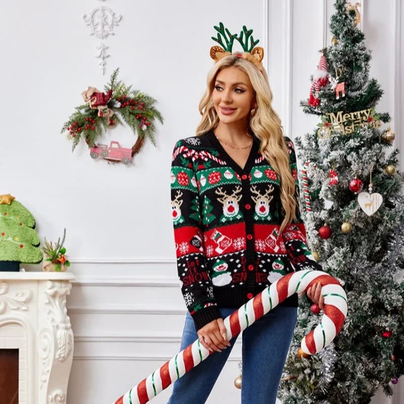 Women's Christmas Knit Cardigan | Oriel_6