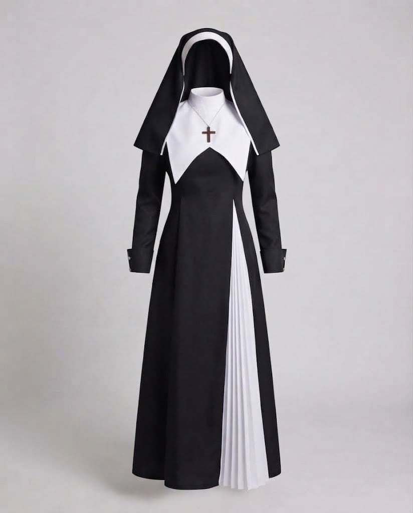 Women's Nun Costume Midi Dress | Donna_4