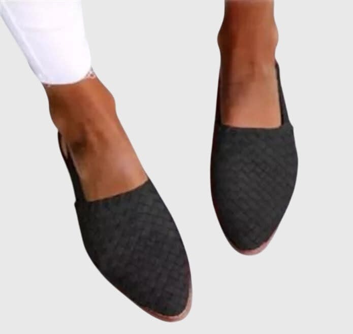 Women's Woven Slingback Flats | Peronel_7