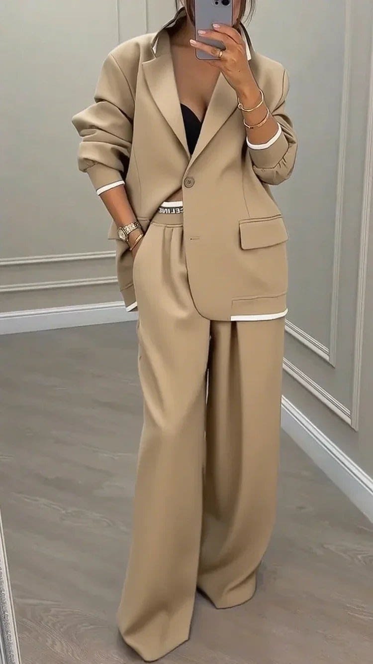 Women's Single Breasted Oversized Blazer Trouser Set | Juliette_4
