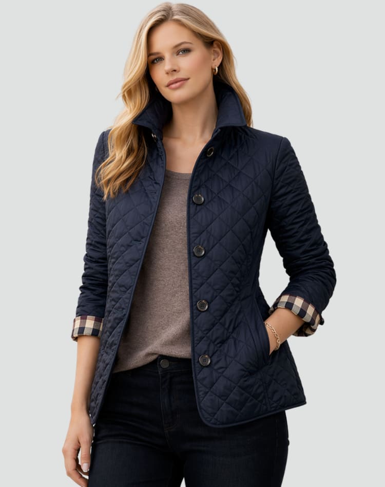 Women's Quilted Button Front Jacket | Edie_5